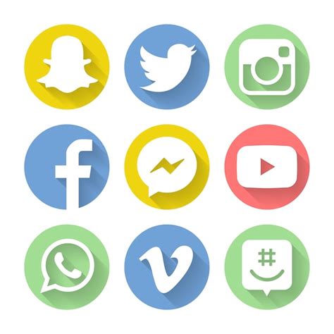 Premium Vector Collection Of Popular Social Media Icons