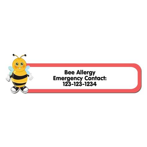 Allergy Alert Slim Labels In 2023 Allergies Kids Labels Labels