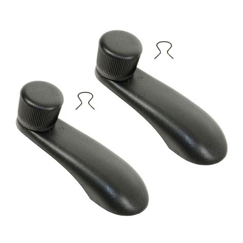 Black Window Crank Handle Pair Set Of 2 For Silverado Sierra Truck