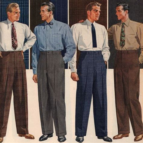 1940s Mens Wide Leg Pants And Trousers