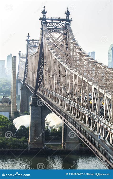 Queensboro Bridge Connects Manhattan With Queens Stock Image Image Of