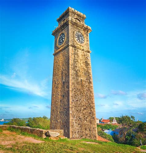 Anthonisz Memorial Clock Tower In Galle Historical Dutch Fort Flag