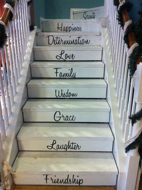 Words On Stairs Vinyl Decoration Frame Wall Decor Stairs Design