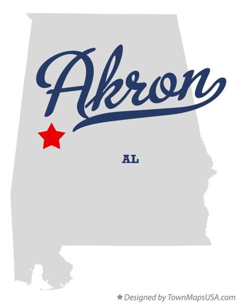 Map Of Akron Al Alabama