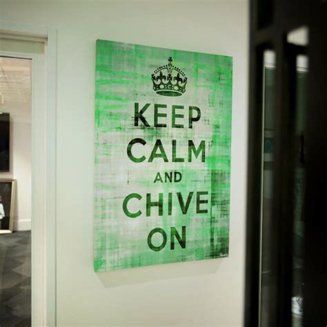 Keep Calm And Chive On 45x 30 Canvas Art The Chivery