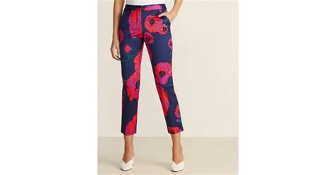 Trina Turk Cotton Floral Print Pants Lyst