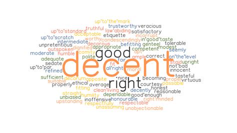Decent Synonyms And Related Words What Is Another Word For Decent