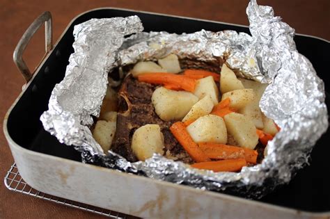 Delicate medallions of petite tender steak are cooked to a perfect medium rare, and complimented with lashings of creamy roasted garlic aioli. Budget Baked Chuck Steak Dinner in Foil Recipe