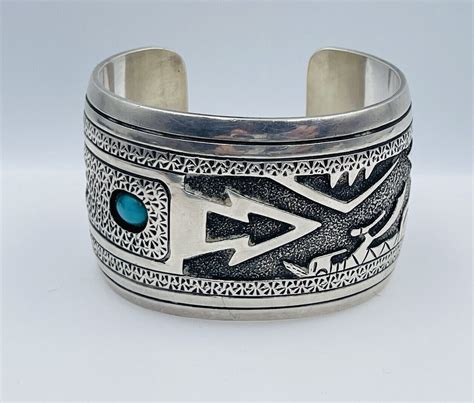Jerome Begay Vintage Navajo Sterling Silver Blue Turq Gem