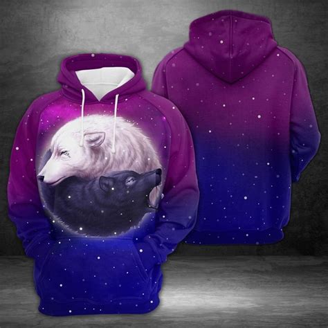 Gray Wolf Couple 3d Printed Hoodiezipper Hoodie Travels In Translation