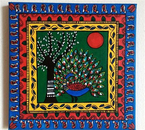 Folk Art Painting Acrylic Painting On Stretched By Palettestory