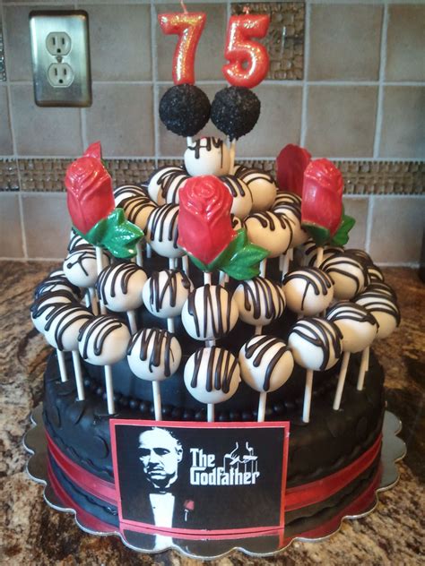 75th Birthday The Godfather Cake Pops 75th Birthday Parties