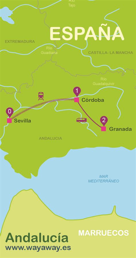 Mapa De Andalucía Plano Con Rutas Turísticas