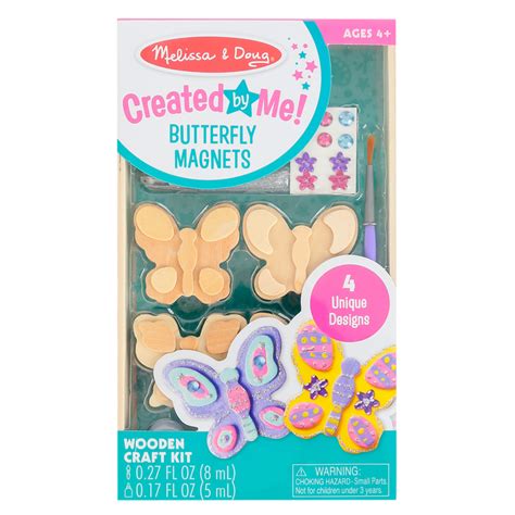 Melissa And Doug Created By Me Butterfly Magnets Wooden Craft Kit 49