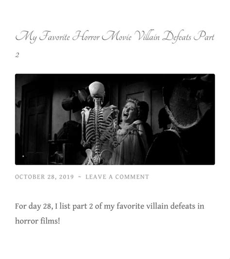 My Favorite Horror Movie Villain Defeats Part Karli Ray S Blog Horror Movies Horror Villain