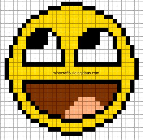 Minecraft Pixel Art Templates Awesome Smiley