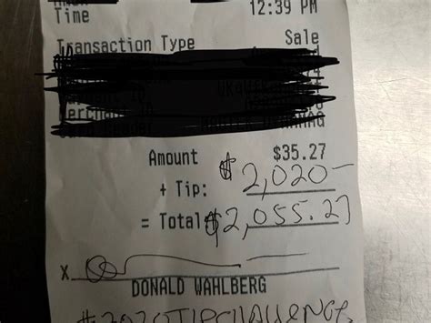 Donnie Wahlberg 2020tipchallenge Actor Leaves 2020 Tip On 35 Lunch At Cape Cod Restaurant