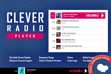 Clever Html5 Radio Player Addon For Wpbakery Wordpress Envato
