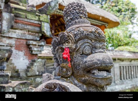 Guardian Statue At The Entrance Of Balinese Hindu Temple Pura Taman