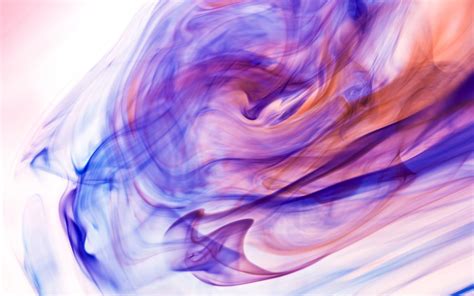 Purple And Orange Abstract Painting Paint In Water Hd Wallpaper