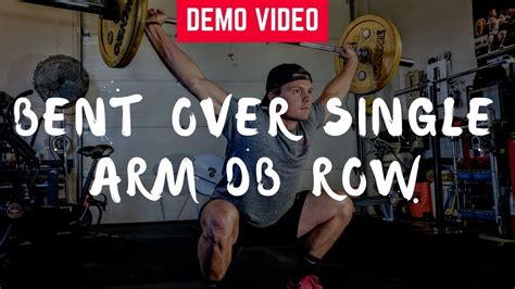 Bent Over Single Arm DB Row YouTube