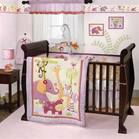 As we decided to design our nursery with all neutral stuff and with safari theme i was finding a perfect crib and bedding that would go with this theme. Lavender and Pink Jungle Safari Baby Girl Nursery Zebra ...