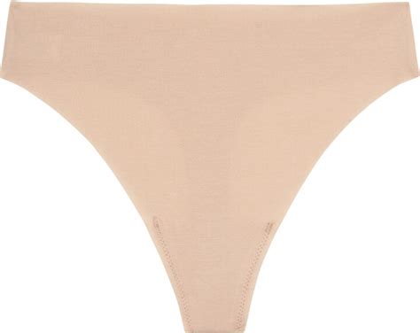 Wacoal Beyond Naked Stretch Cotton Thong Nude L ShopStyle