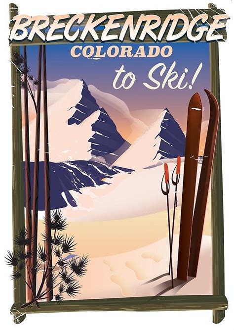 Breckenridge Colorado Ski Poster Poster By Nicholas Greenaway