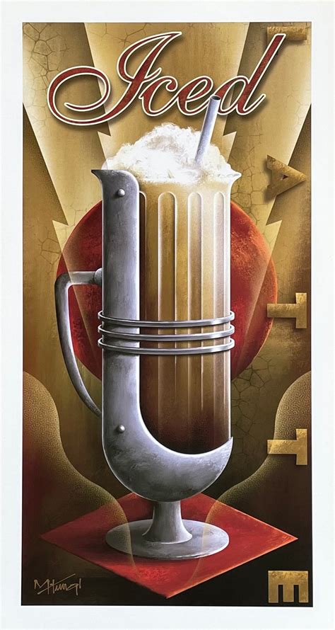 Michael Kungl Exhibition Poster Iced Latte Coffee Drinks Etsy