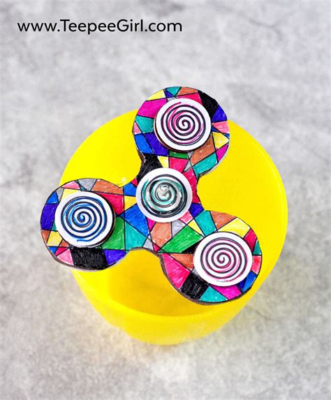 By best coloring pagesmarch 25th 2020. DIY Fidget Spinner-Coloring Printable Pattern | Basteln