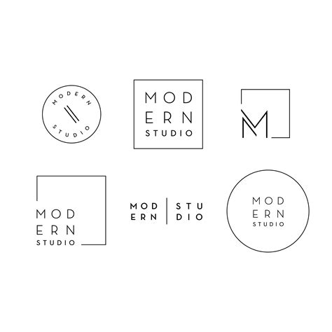 Modern Studio Logo Design Tutorial Geometric Logo Square Logo