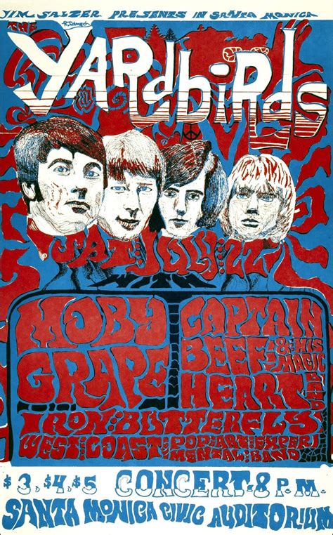 The Yardbirds Concert Poster 1967 Rock Posters Gig Posters Band