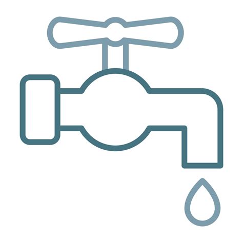 Water Tap Line Two Color Icon Vector Art At Vecteezy