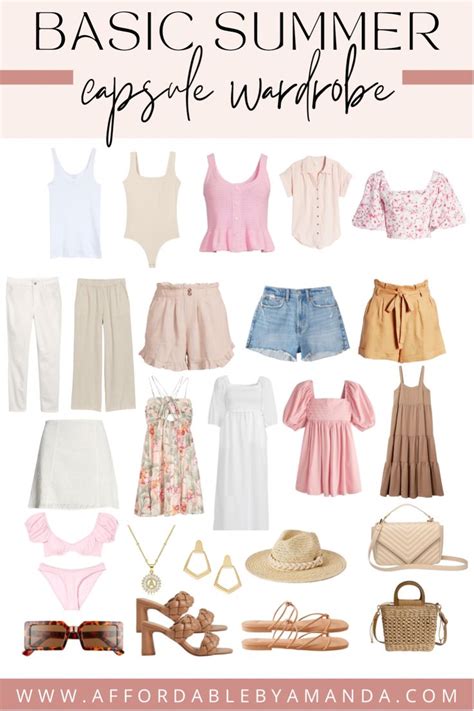 Basic Summer Capsule Wardrobe Affordable By Amanda Fashion Capsule