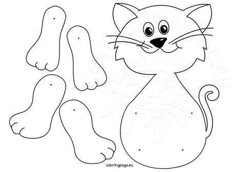 Cat Template Cut Out Images Coloring Page
