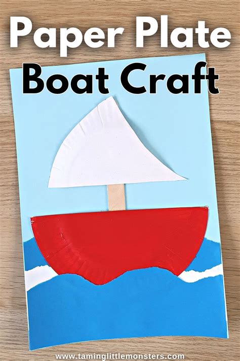 Easy Paper Plate Boat Craft For Kids Taming Little Monsters Boat
