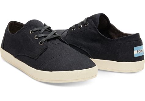 Toms Black Canvas Mens Paseo Sneakers In Black For Men Lyst