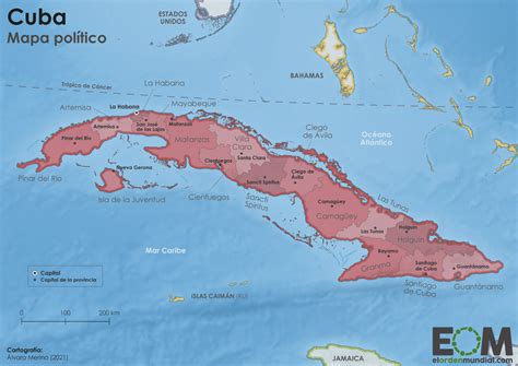 El Mapa Político De Cuba Mapas De El Orden Mundial Eom