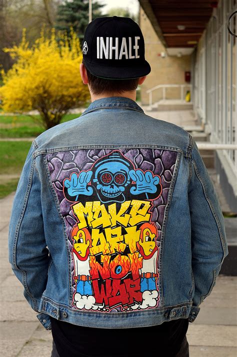 Make Art Not War Acrylic Markers 2015 My First Hand Painted Denim