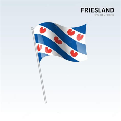 Premium Vector Waving Flag Of Friesland Provinces Of Netherlands