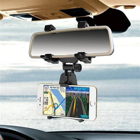 Car Rear View Mirror Mount And Universal Phone Holder