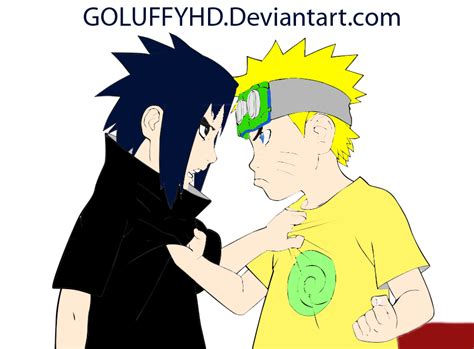 Kid Naruto Vs Sasuke By Goluffyhd On Deviantart