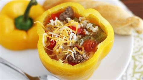 Slow Cooker Soup Stuffed Bell Peppers Recipe