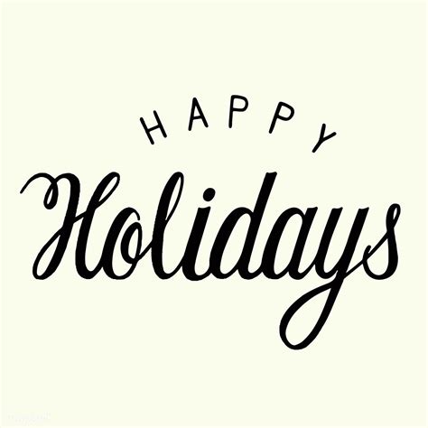 Handwritten Style Happy Holidays Typography Free Image By Rawpixel