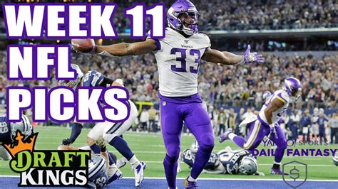 Draftkings And Yahoo Nfl Week 11 Picks Nfl Dfs Picks Youtube