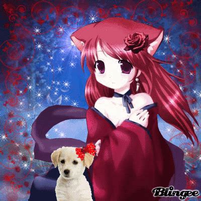 Well, an anime pet, of course. Anime girl and a little dog ^^ Picture #117977164 | Blingee.com