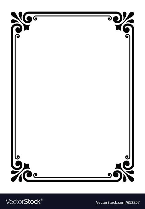 Simple Ornamental Decorative Frame Royalty Free Vector Image Page