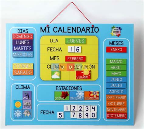 Calendario Calendario Para Niños Asamblea Educacion Infantil