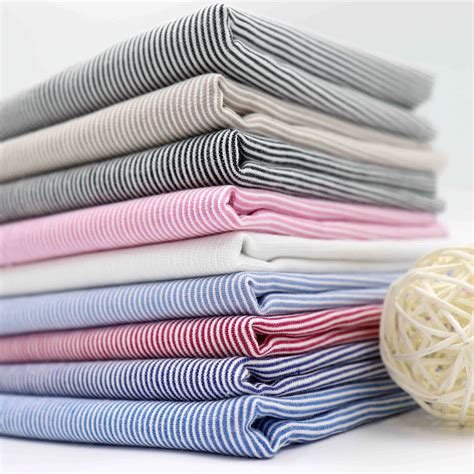 Pure Cotton Striped Shirt Fabric Soft Thin Cloth Handmade Sewing Diy