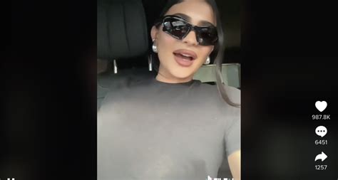 Kylie Jenner Lactates On Herself While Filming A Tiktok